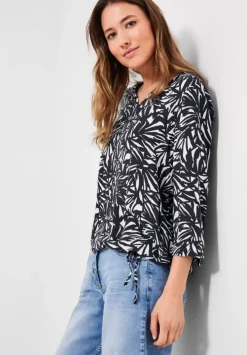 Print Bluse Mit 3/4 Armel