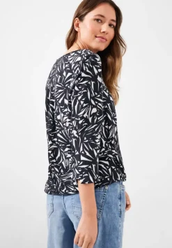 Print Bluse Mit 3/4 Armel