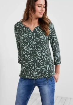 Print Bluse Mit 3/4 Armel
