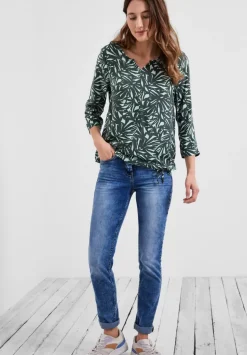 Print Bluse Mit 3/4 Armel