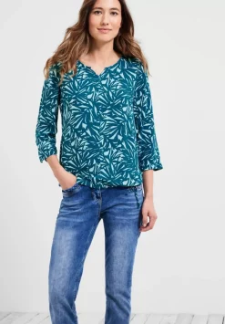 Print Bluse Mit 3/4 Armel