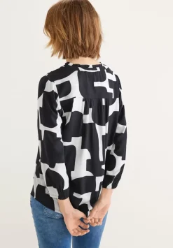 Print Bluse Mit 3/4 Armel