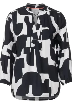 Print Bluse Mit 3/4 Armel