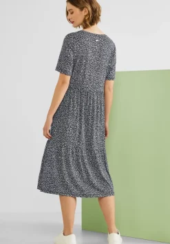 Print Jerseykleid Mit Volant
