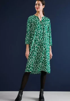 Print Kleid Mit Raglanarmel