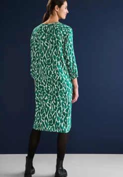 Print Kleid Mit Raglanarmel