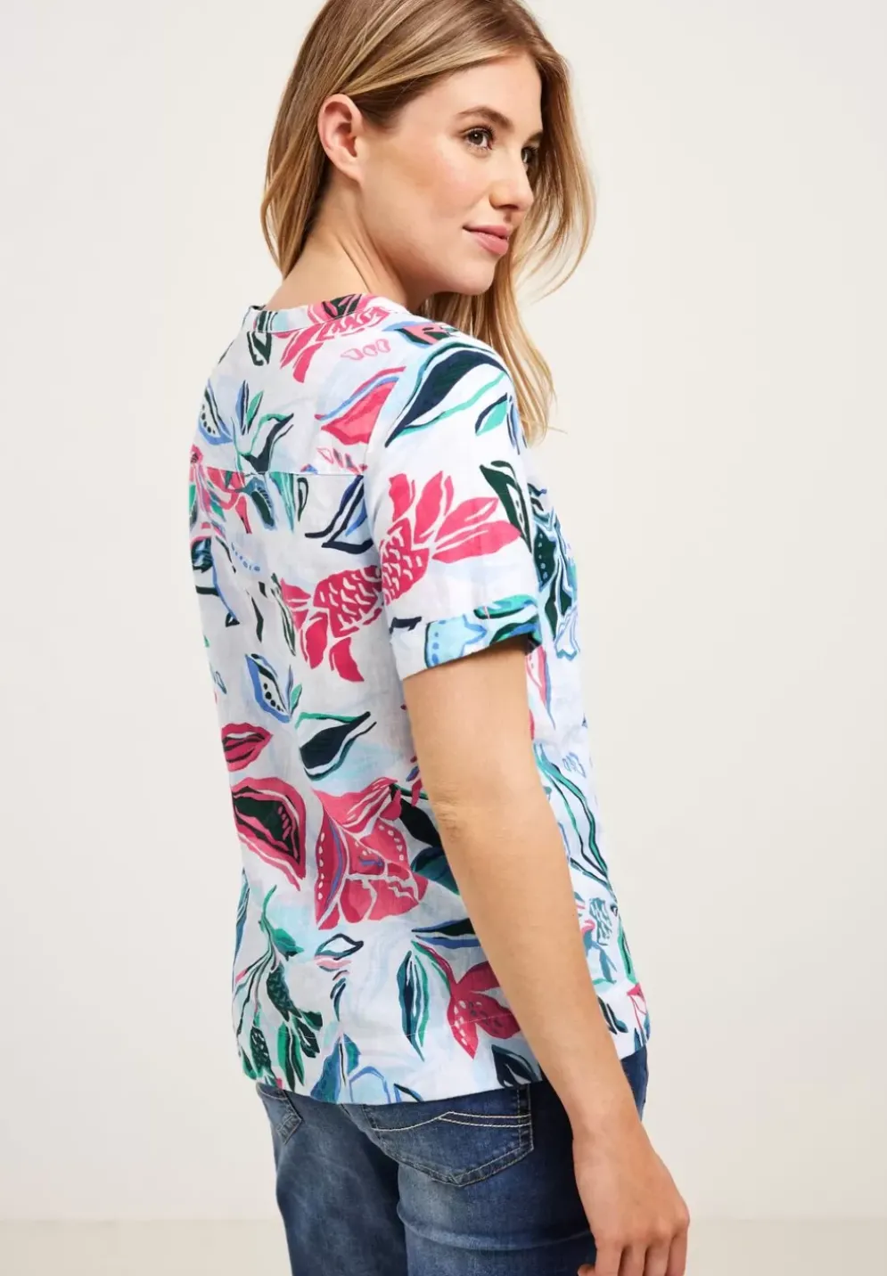 Print Leinenbluse