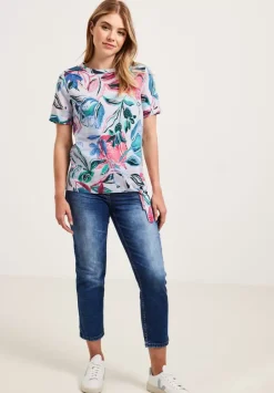 Print Leinenbluse