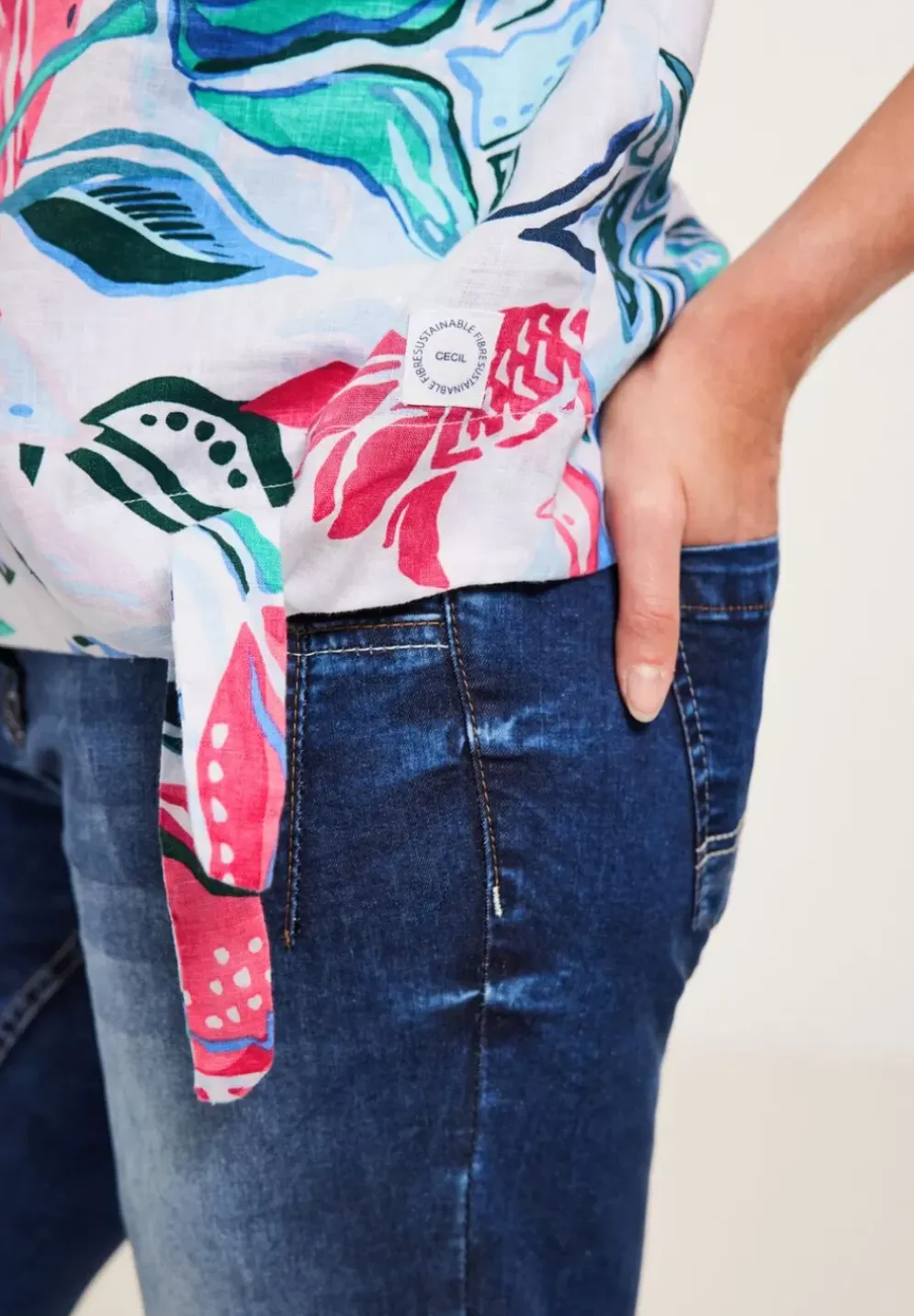 Print Leinenbluse