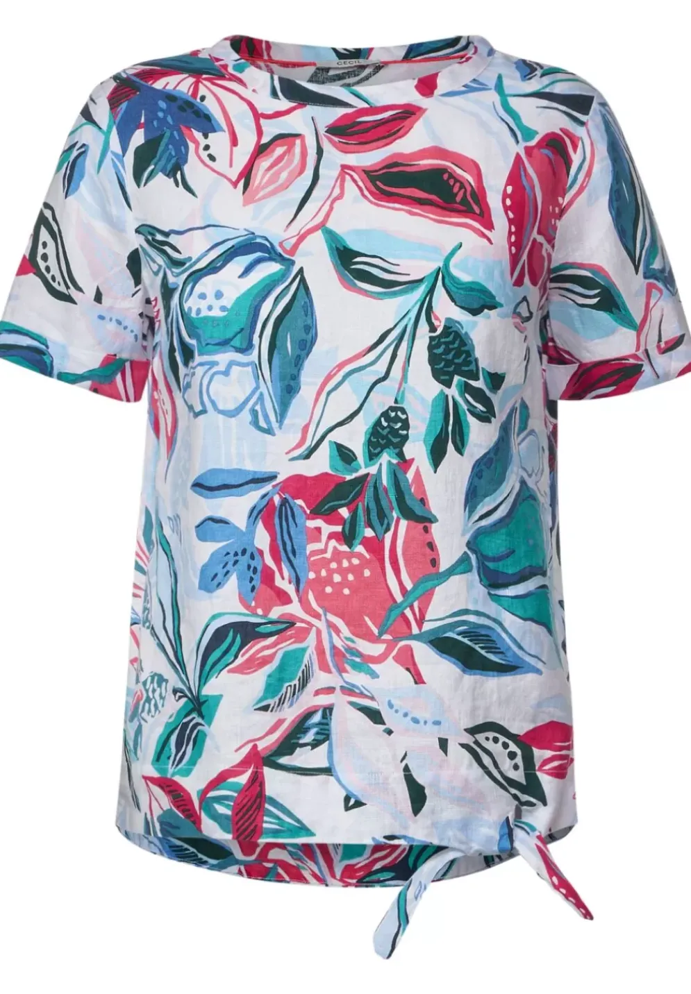 Print Leinenbluse
