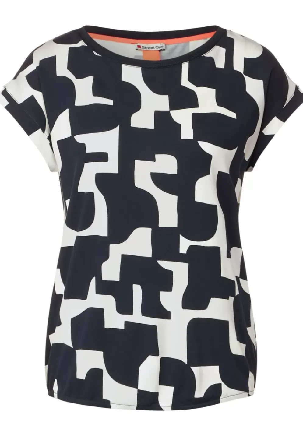 Print T-Shirt Mit Stricktape