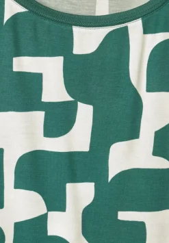 Print T-Shirt Mit Stricktape