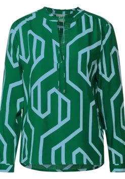 Printbluse Im Tunikastyle