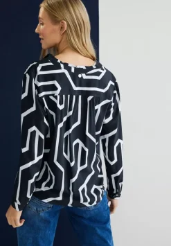 Printbluse Im Tunikastyle