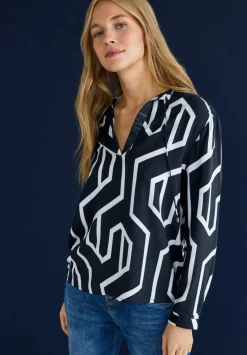 Printbluse Im Tunikastyle