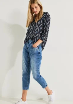 Printbluse Mit 3/4 Armel