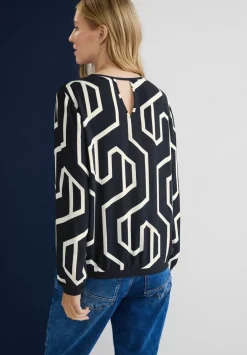 Printbluse Mit Cut Out