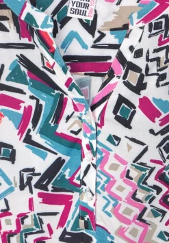 Printbluse Mit Elastiksaum