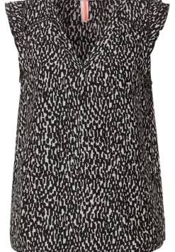 Printbluse Mit Ruschendetail