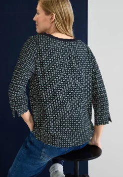 Printbluse Mit Tapedetail