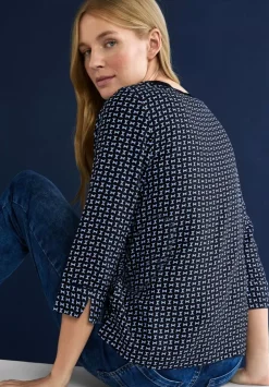 Printbluse Mit Tapedetail