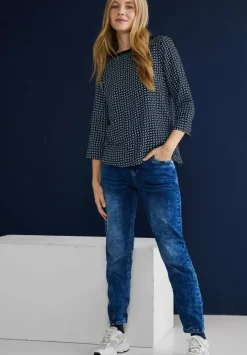 Printbluse Mit Tapedetail