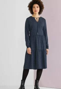 Printkleid Mit Volants
