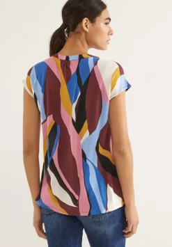Printshirt Mit Knopfleiste