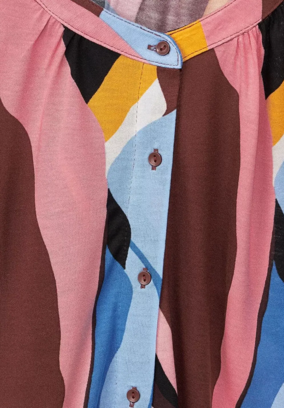 Printshirt Mit Knopfleiste