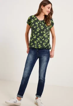 Printshirt Mit Smockdetail