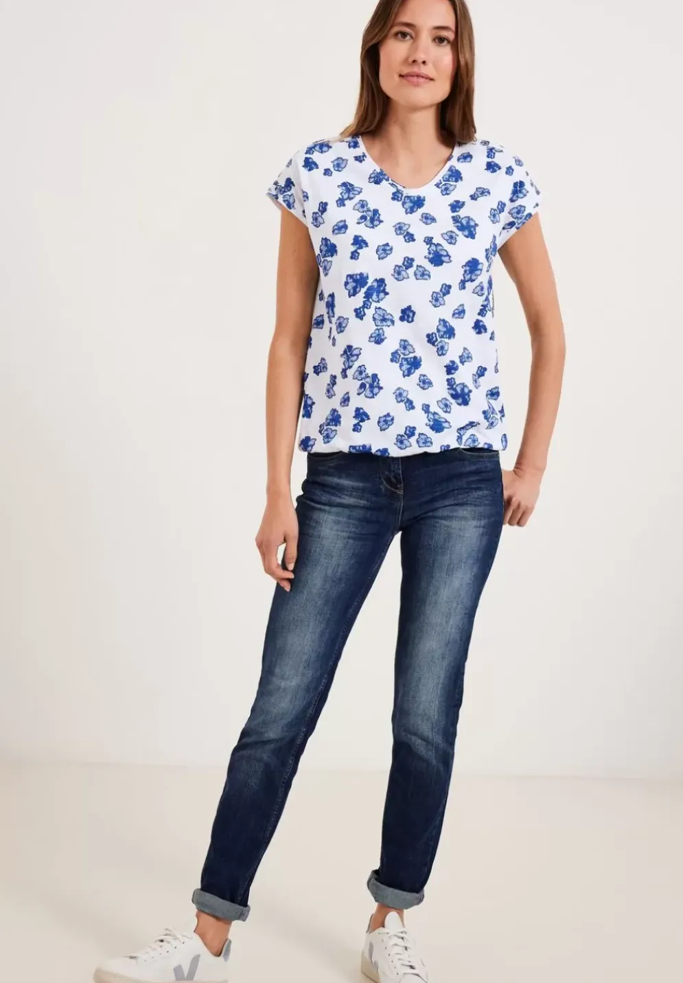 Printshirt Mit Smockdetail