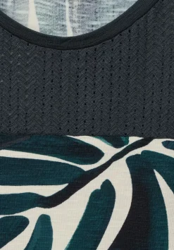 Printshirt Mit Spitzendetail