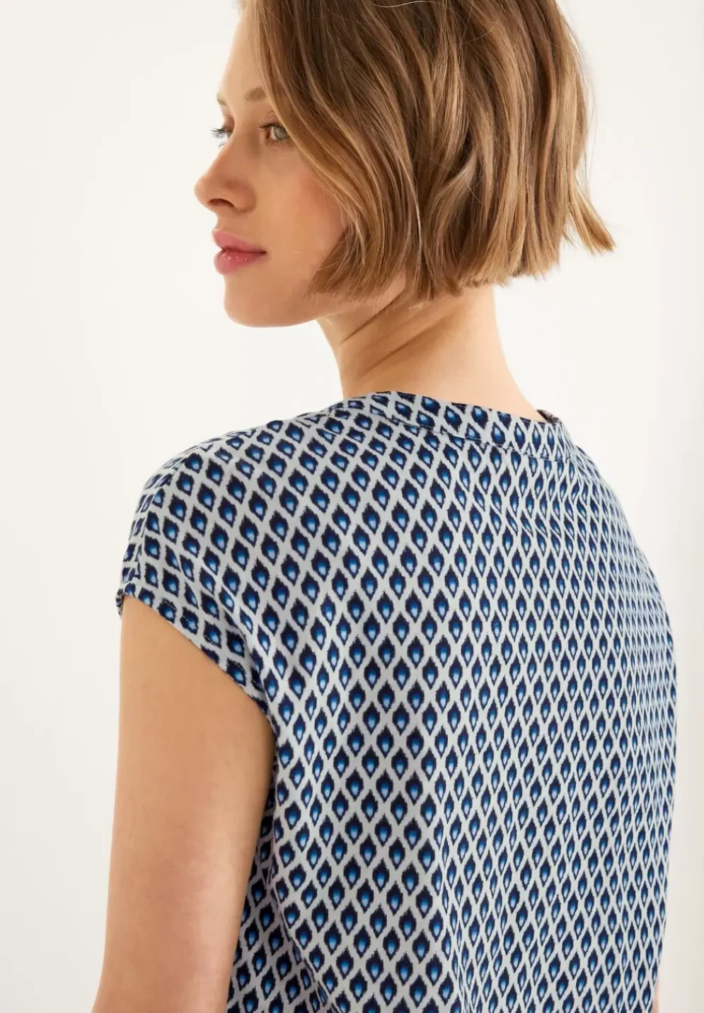 Printshirt Mit Splitneck