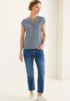Printshirt Mit Splitneck
