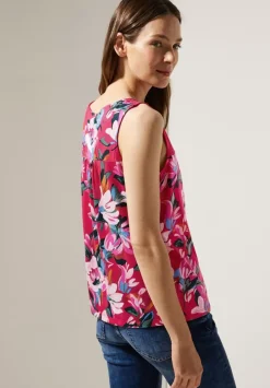Printtop Mit Spitzendetail
