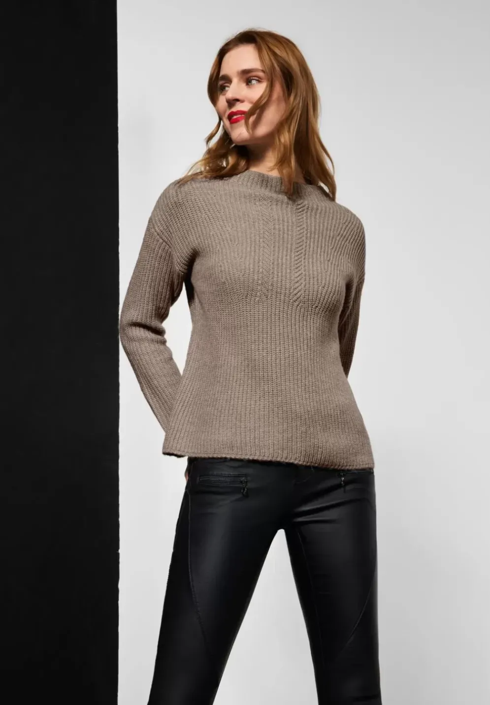 Pullover In Mouline Look