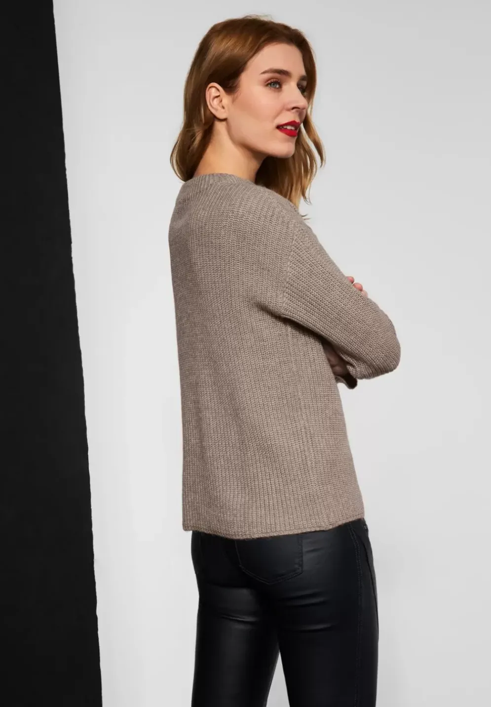 Pullover In Mouline Look