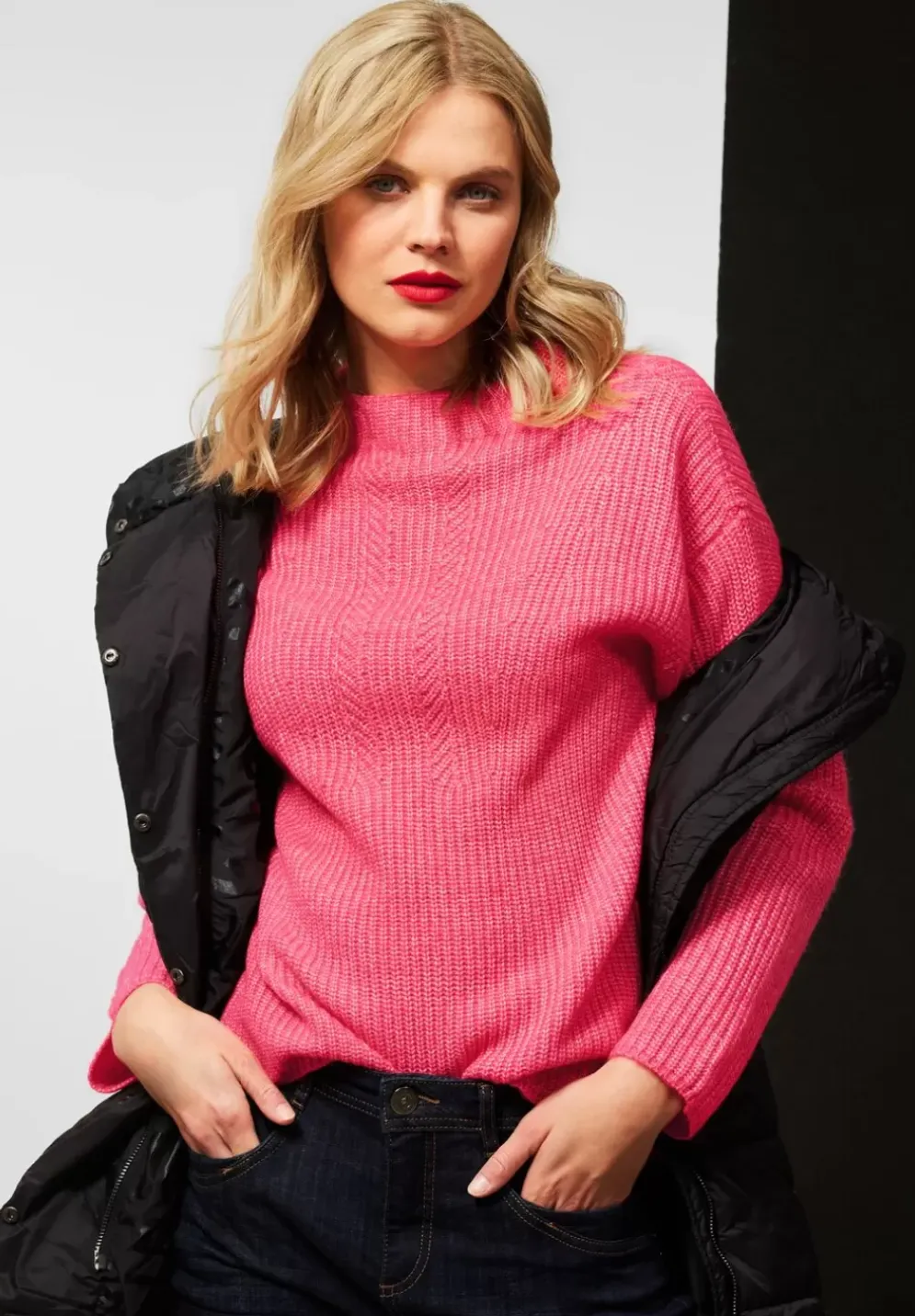 Pullover In Mouline Look