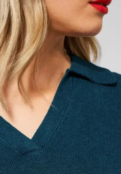 Pullover Mit Polokragen