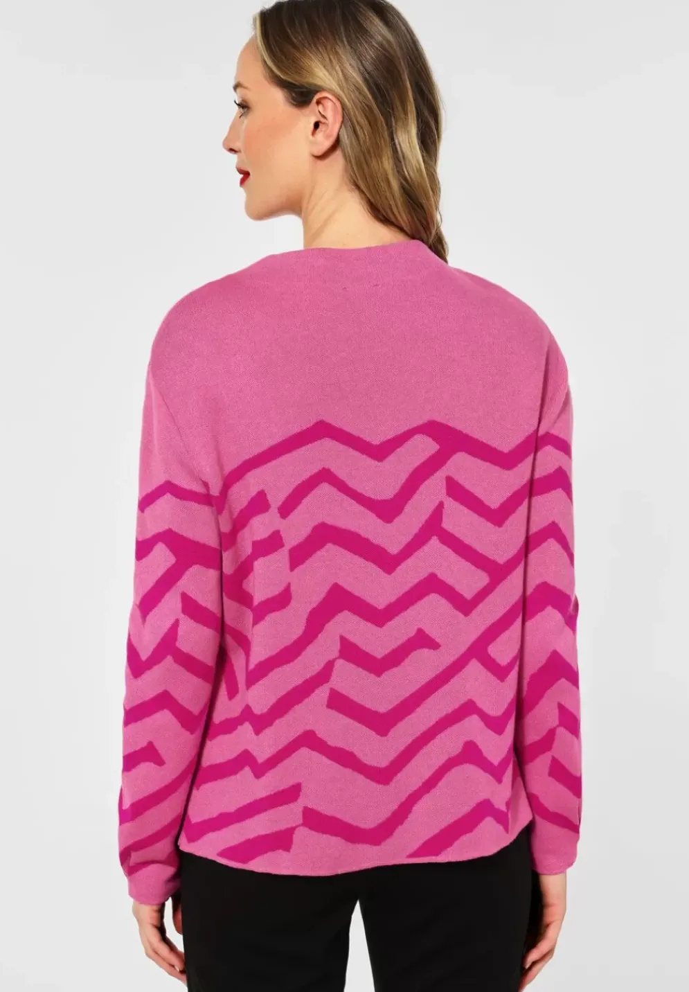 Pullover Mit Zick Zack Print