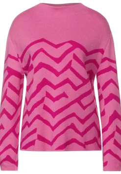 Pullover Mit Zick Zack Print