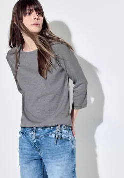 Rippshirt Mit 3/4 Armel