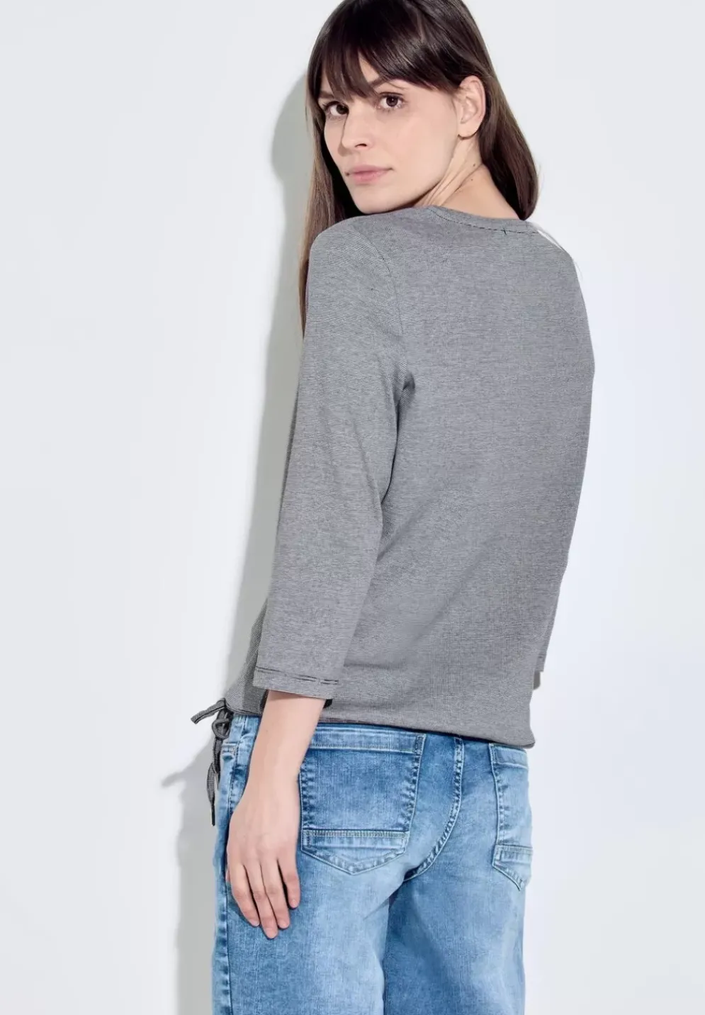 Rippshirt Mit 3/4 Armel