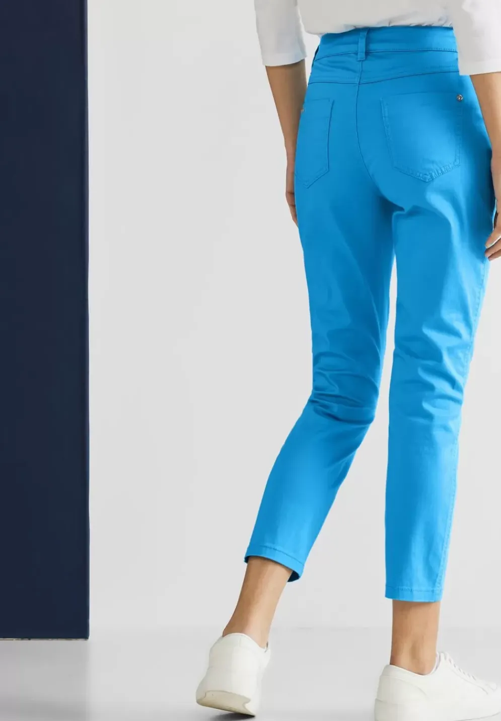Satinierte Casual Fit Hose