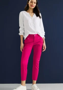 Satinierte Casual Fit Hose