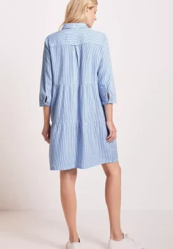 Seersucker Streifen Kleid