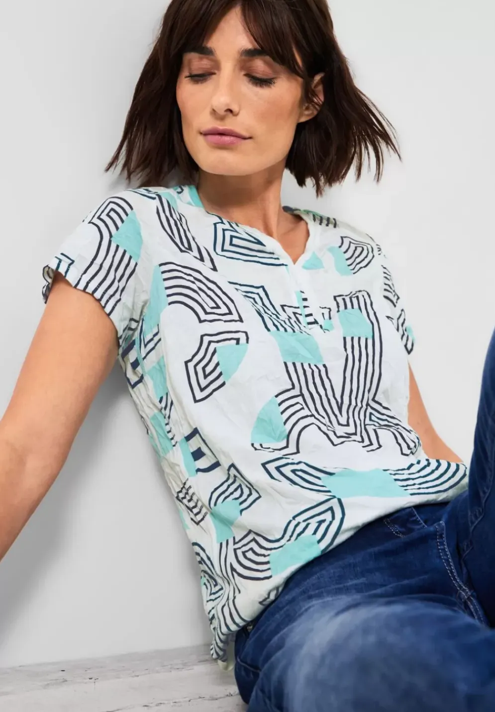 Shirt In Crinkle-Optik