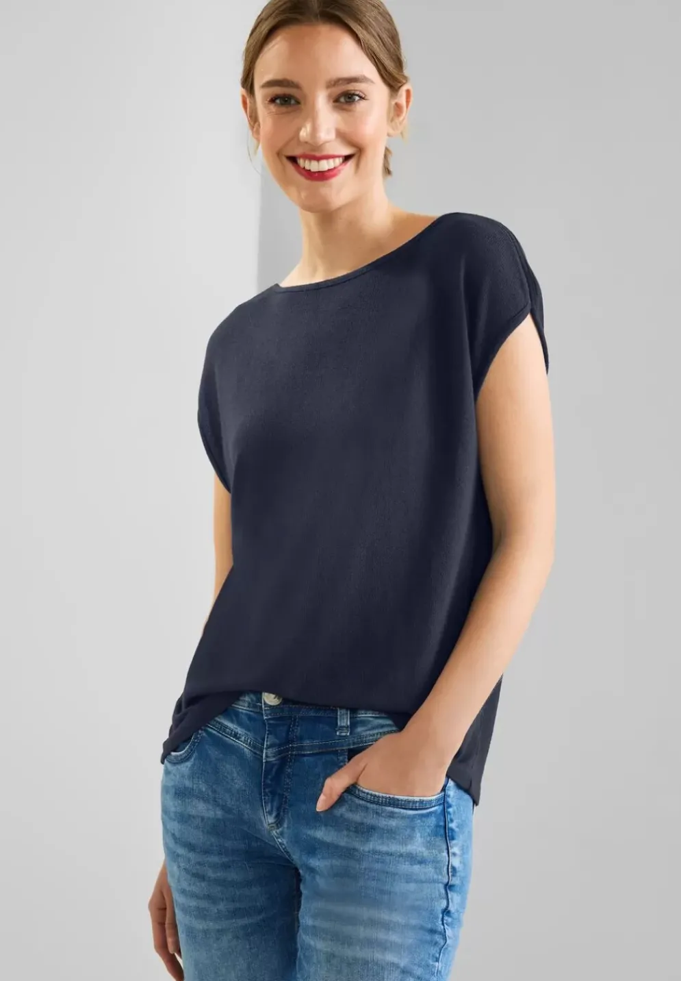 Shirt In Leichtem Strick