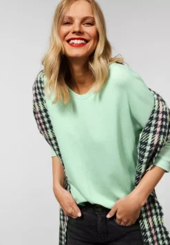 Shirt In Melange Optik