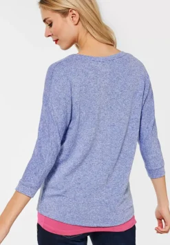 Shirt In Melange Optik